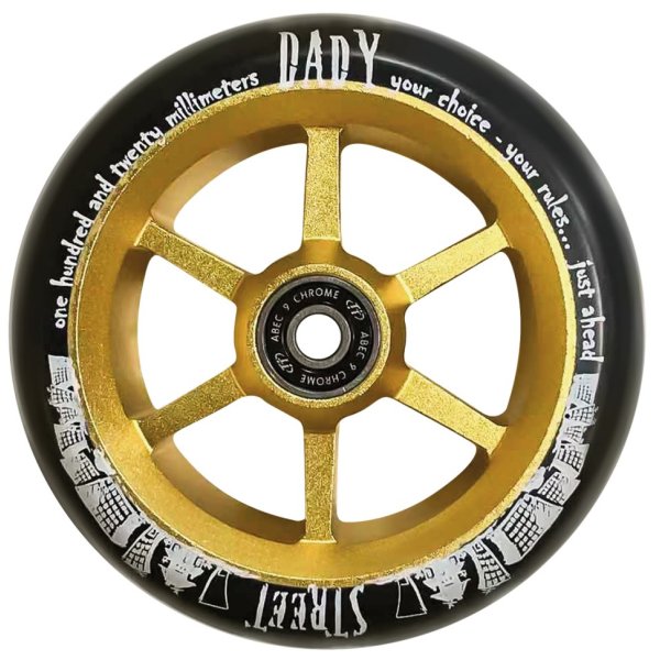 Колесо для самоката Tech Team 6ST Street Dady 30x120 (золотой)