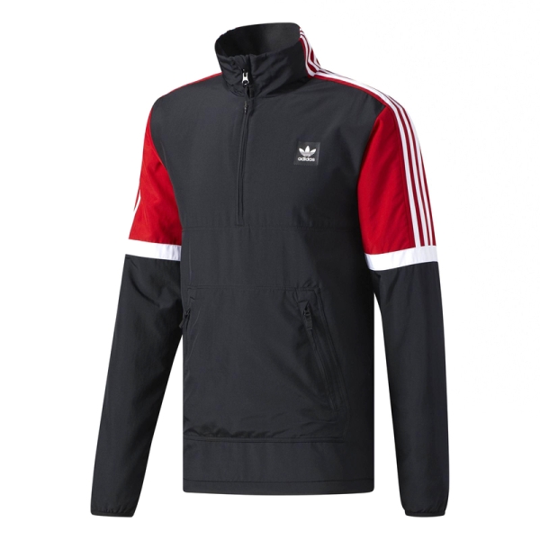 Ветровка Adidas Neck Jacket (черный / белый / красный)