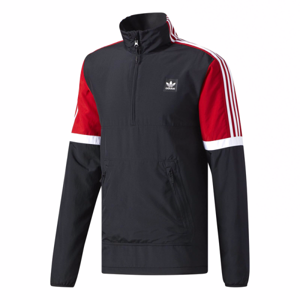 Ветровка Adidas Neck Jacket (черный / белый / красный)