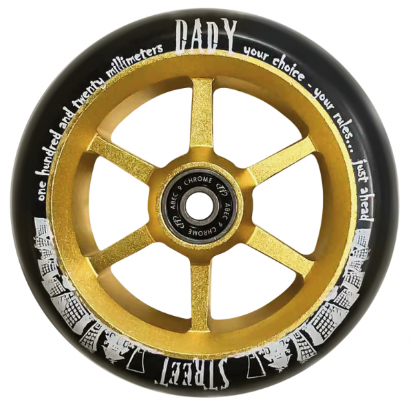 Колесо для самоката Tech Team 6ST Street Dady 30x120 (золотой)