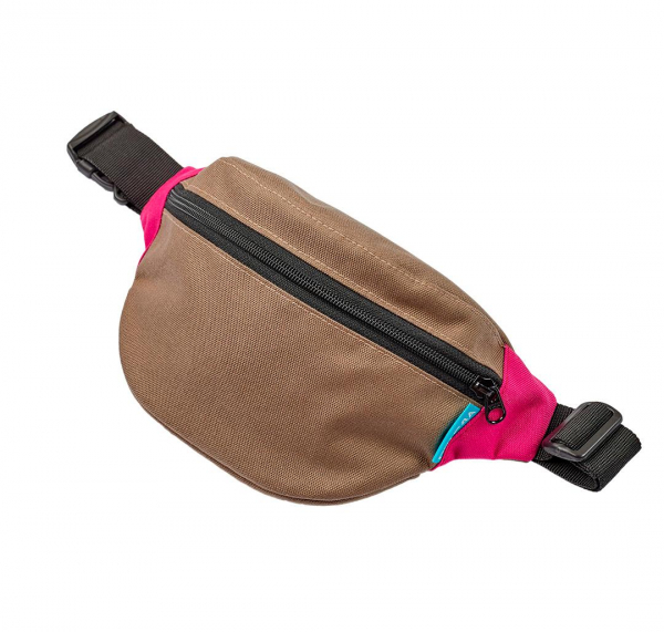 Сумка ПРАВДА коричневая с фуксией