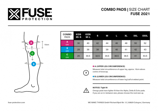 Защита колена и голени Fuse Echo 100 Combo Kids (черный)