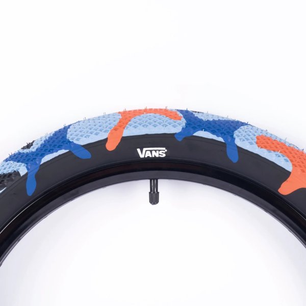 BMX Покрышка Cult x Vans 2,40" Blue/Orange Camo