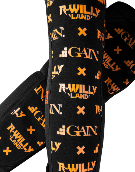 Защита колена и голени GAIN x R WILLY LAND Progression Combo Kids (черный)