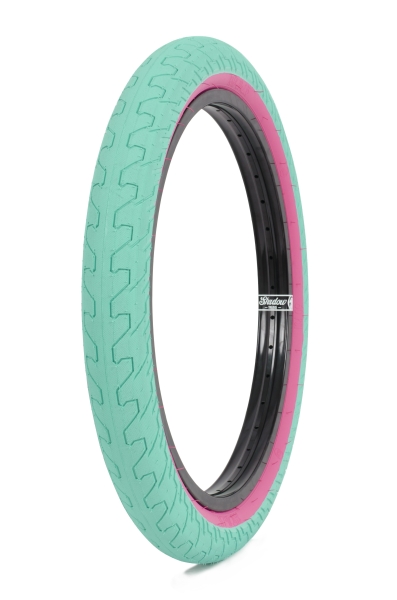 BMX Покрышка Rant Squad Teal w/ Pink Walls сталь