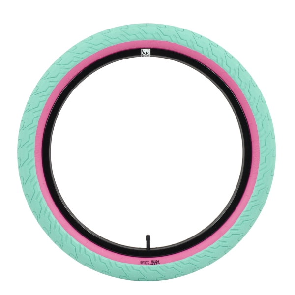 BMX Покрышка Rant Squad Teal w/ Pink Walls сталь
