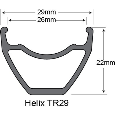 Обод 29" 32h SunRingle Helix TR29 Black (RF8E14P13605C)