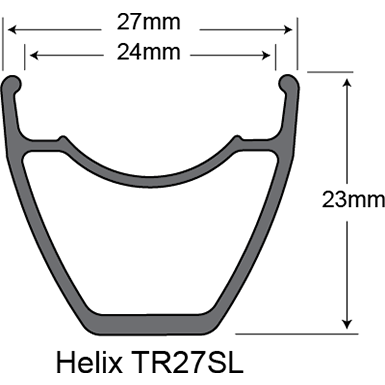 Обод 29" 28h SunRingle Helix TR27 SL Sleeved Black (RM8E28P13605C)